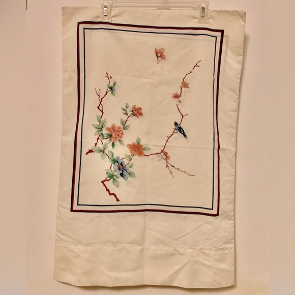 Vintage Springmaid Tranquility Made In USA Bird Flowers Asian 1 Pillowcase Cover - Picture 4 of 7